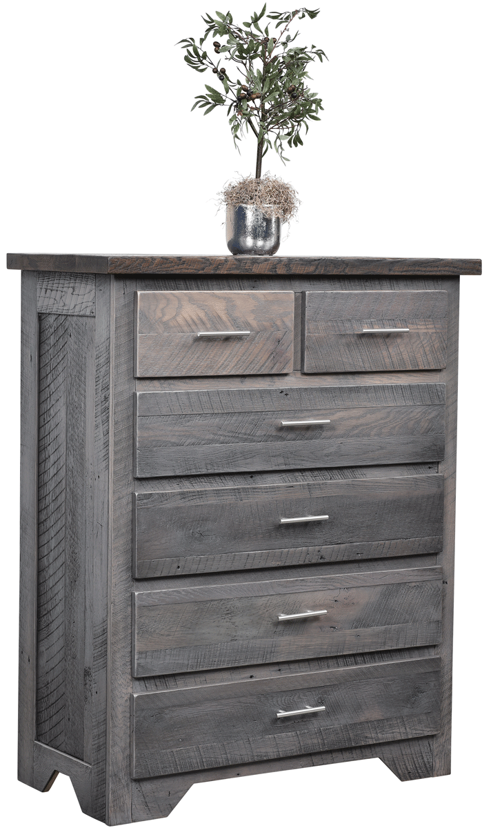 Amish London Fog 6-Drawer Chest in Reclaimed Barnwood – AmishOutletStore