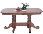 Amish Rectangular Double Pedestal Table