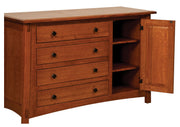 Amish McCoy Mission 4 Drawer Changing Chest With Door