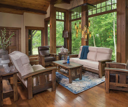 Amish Tiverton Living Room Collection in Reclaimed Barnwood