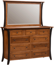 Amish Ally Dresser with Mirror