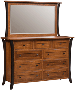 Amish Ally Dresser with Mirror