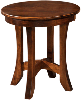 Amish Carona Round End Table