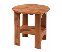 Amish Cedar Round Side Table