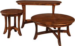 Amish Carona Oval Sofa Table