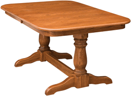 Amish Dutch Double Pedestal Table