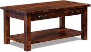 Amish Houston Rustic Coffee Table in Brown Maple