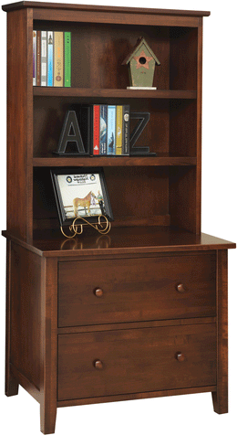 Amish Boston Lateral File and Bookshelf
