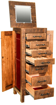 Amish Houston Rustic Jewelry Armoire