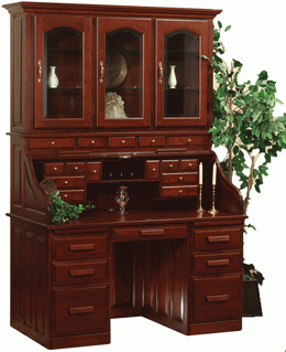 Amish Rolltop with Hutch