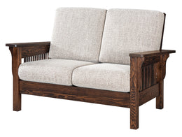 Amish Leah Loveseat in Oak