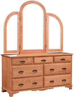 Amish Country Suite Triple Dresser with Mirror
