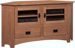 Amish Mission Flush Corner TV Stand