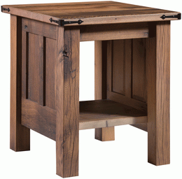 Amish Kimbolton End Table in Reclaimed Barnwood