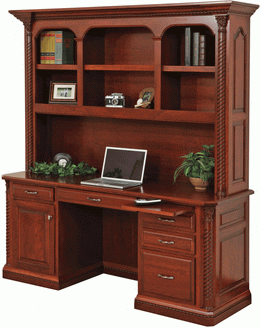 Amish Silverton Credenza with Hutch Top