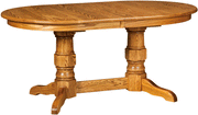 Amish Preston Double Pedestal Table