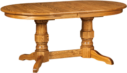 Amish Preston Double Pedestal Table