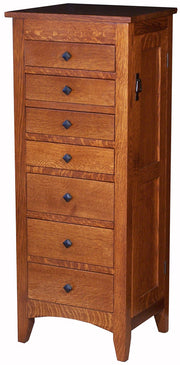 Amish Large Flush Mission Jewelry Armoire