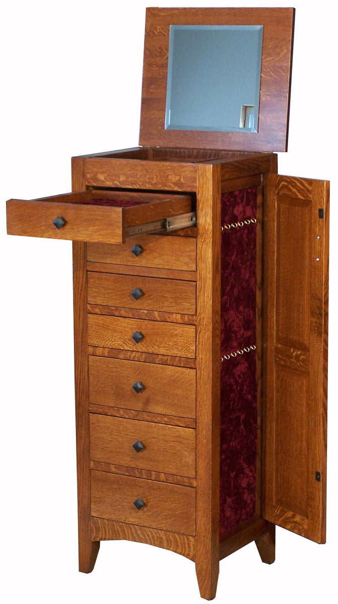 Amish Outlet Store Mission Jewelry Armoire - Thumbnail 2