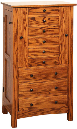 Amish Jumbo Flush Mission Jewelry Armoire
