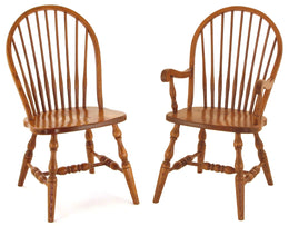 Amish 9 Spindle Bowback Chair