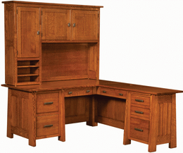 Amish Freemont Mission Corner Computer Desk