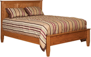 Amish English Shaker Panel Bed with Low Footboard