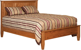 Amish English Shaker Panel Bed with Low Footboard