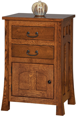 Amish Bridgeport Mission 2-Drawer/1-Door Nightstand