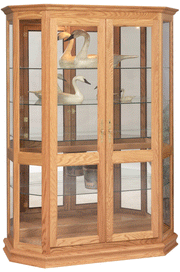 Amish Angled Double Door Picture Frame Curio