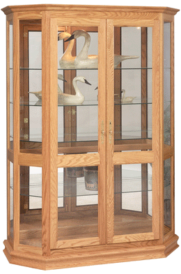 Amish Angled Double Door Picture Frame Curio