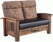 Amish Kimbolton Loveseat in Reclaimed Barnwood
