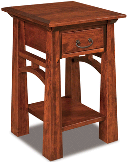 Amish Artesa 1 Drawer Open Nightstand