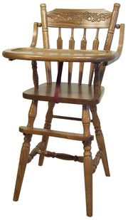 Amish Avery High Chair in Oak
