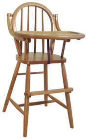 Amish Bow High Chair in Oak