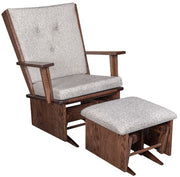 Amish Redwing Glider with Ottoman