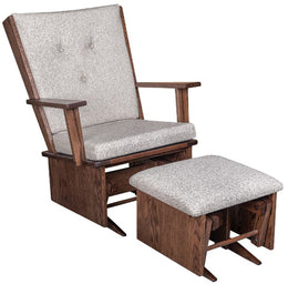 Amish Redwing Glider with Ottoman
