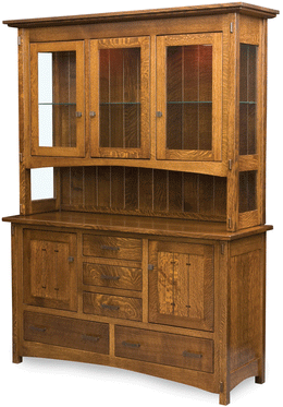 Amish Crestline 3-Door Hutch