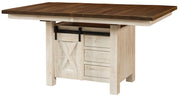 Amish Tulsa Rustic Cabinet Pub Table