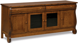 Amish Old Classic Sleigh Large Media Stand