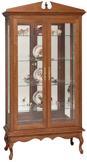 Amish Queen Ann Double Door Curio