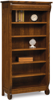 Amish Old Classic Sleigh 5 Shelf Bookcase
