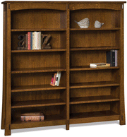 Amish Modesto Mission Double Bookcase