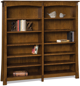 Amish Modesto Mission Double Bookcase