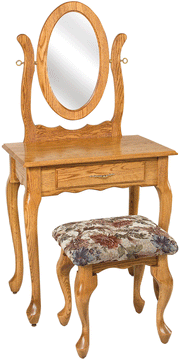 Amish Queen Anne Petite Dressing Table