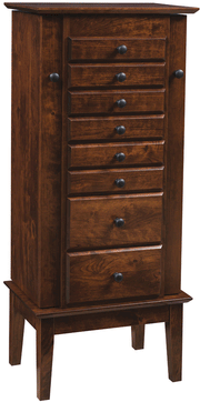 Amish Mill Shaker Winged Jewelry Armoire
