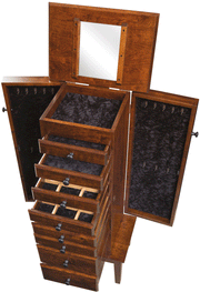 Amish Mill Shaker Winged Jewelry Armoire