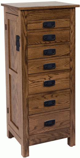 Amish Flush Mission Jewelry Armoire