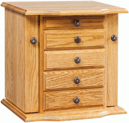 Amish Queen Anne Dresser Top Jewelry Cabinet