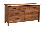 Amish Napa Live Edge 7 Drawer Dresser Dresser